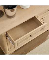 Streamdale Furniture Farmhouse Kitchen Storage Cabinet, Roman Column Coffee Bar/Wine Cooler