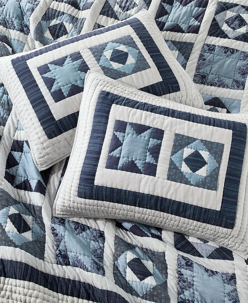 Charter Club Midnight Star Artisan 3-Pc. Quilt Set, King, Macy's Exclusive