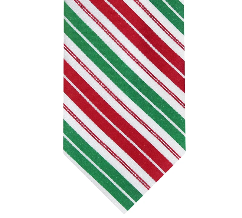 Hallmark Holiday Traditions Men's Candy Cane Pattern Slim Tie