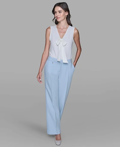 Karl Lagerfeld Paris Women's Flared Invisible Zipper Pants