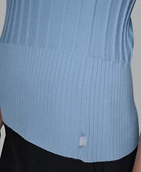 Karl Lagerfeld Paris Women's Ribbed Short-Sleeve Sweater