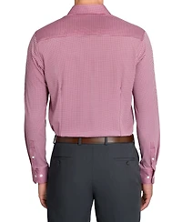 Michelsons Of London Men's Plaid Slim Fit Long-Sleeve Dress Shirt