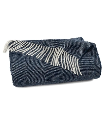 Southampton Home Shetland Lambswool Herringbone Throw, 55" x 72"