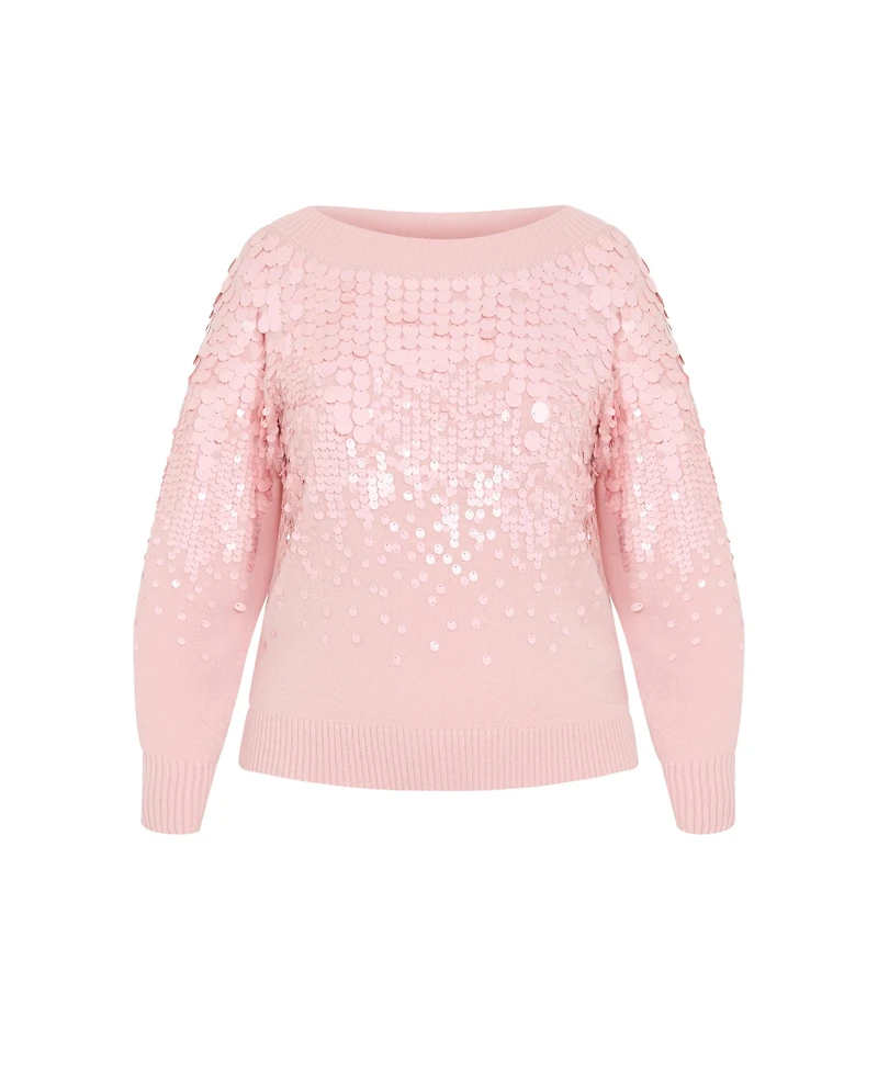 City Chic Plus Braylin Sequin Jumper