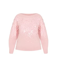 City Chic Plus Braylin Sequin Jumper