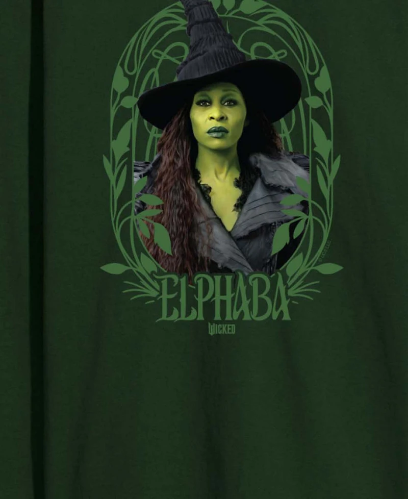 Airwaves Men's Wicked Part 2 Art Noveau Frame Elphaba Graphic Printed Long-Sleeve T-Shirt
