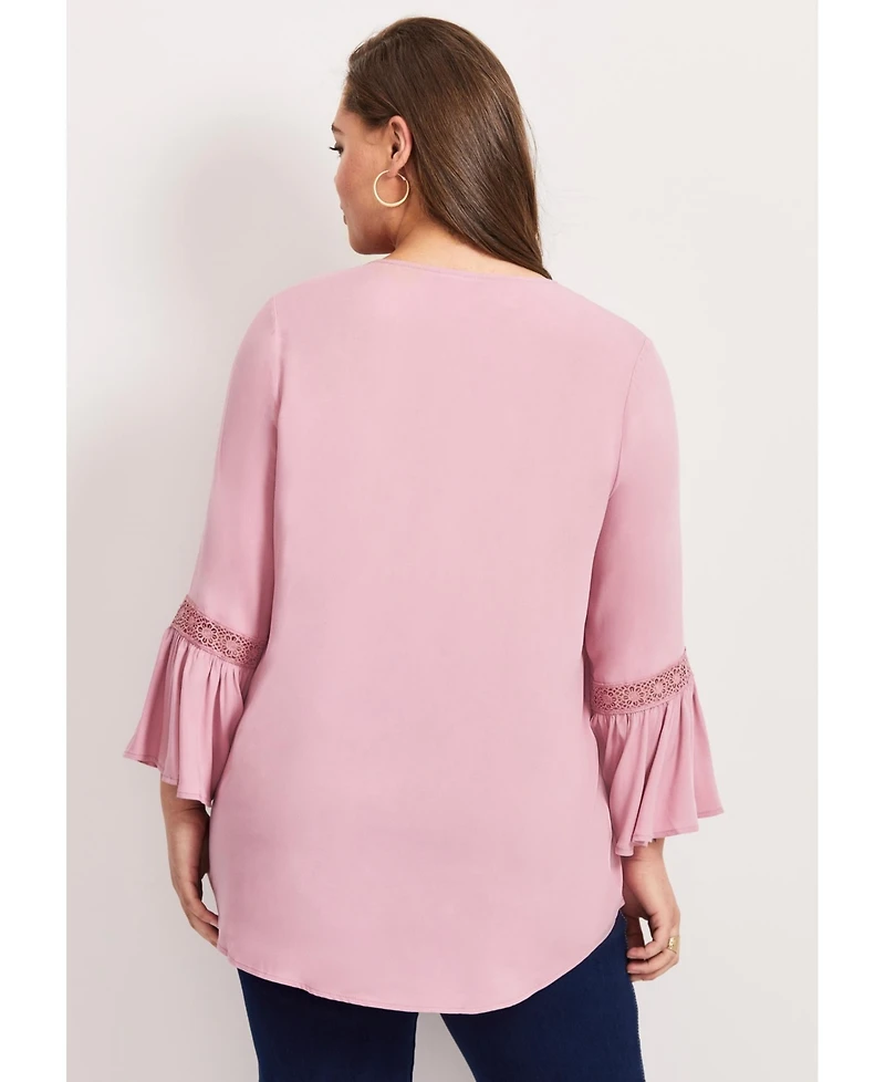 Avenue Women's Lace Trim Tunic