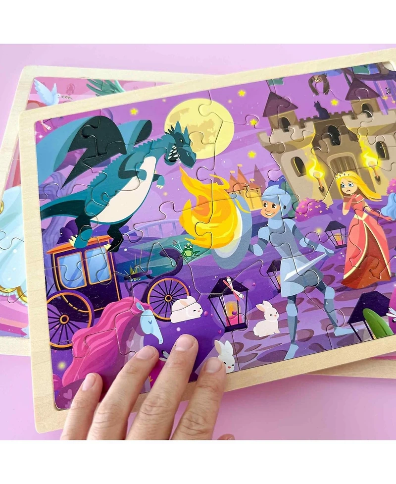 Quokka 4SET 24 Pcs Wooden Puzzles for Kids Ages 4-6