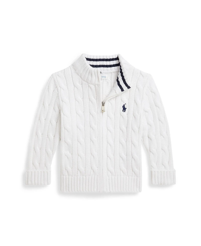 Polo Ralph Lauren Baby Boys Cable Full-Zip Sweater