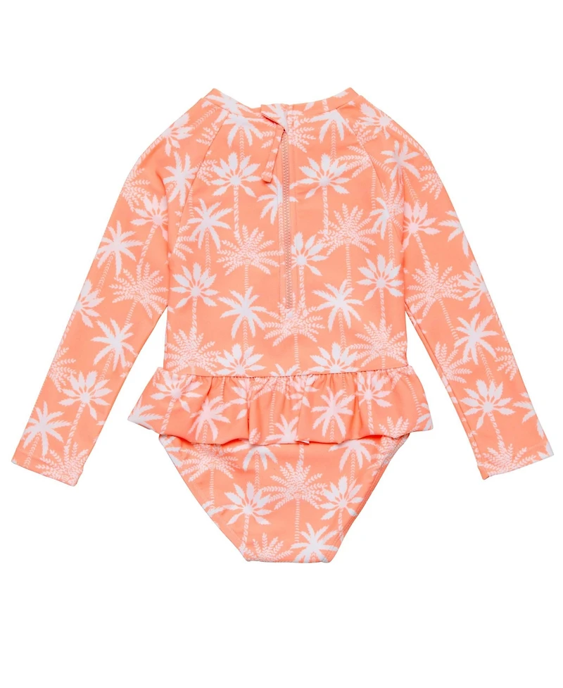 Snapper Rock Baby Girls Cali Palms Recycled Skirt Surf Suit