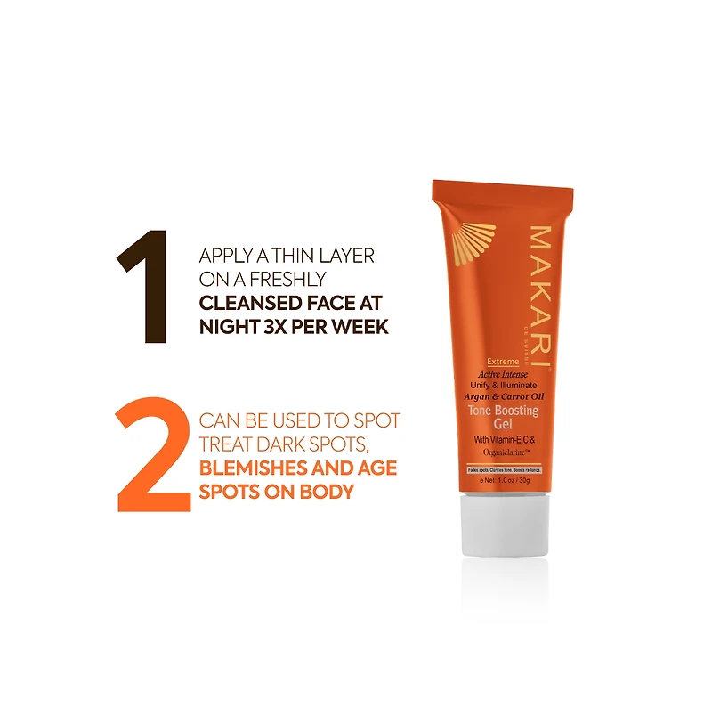 Extreme Argan & Carrot Oil Tone Boosting Gel - 1oz