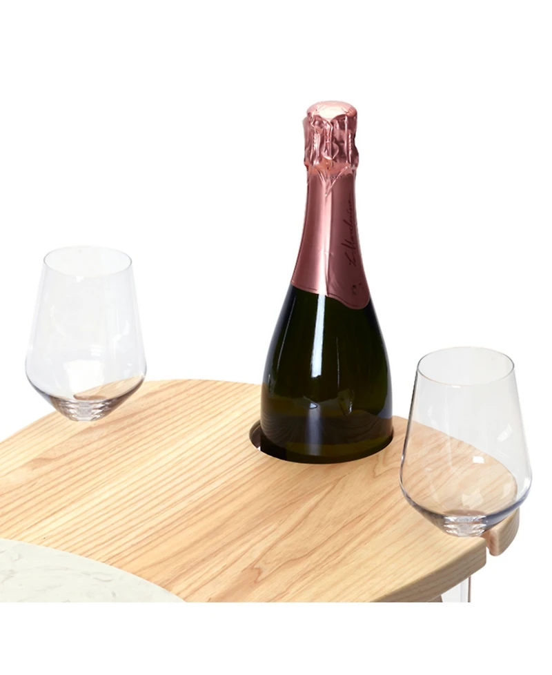 Legnoart 8" Ashwood Portable Picnic Table with Marble insert