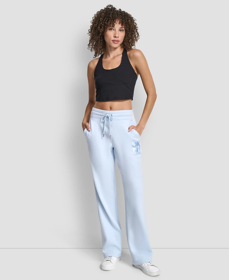 Dkny Women's Sport Stacked Transfer Logo Track Pants