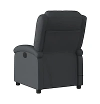 vidaXL Massage Recliner Chair Gray Real Leather