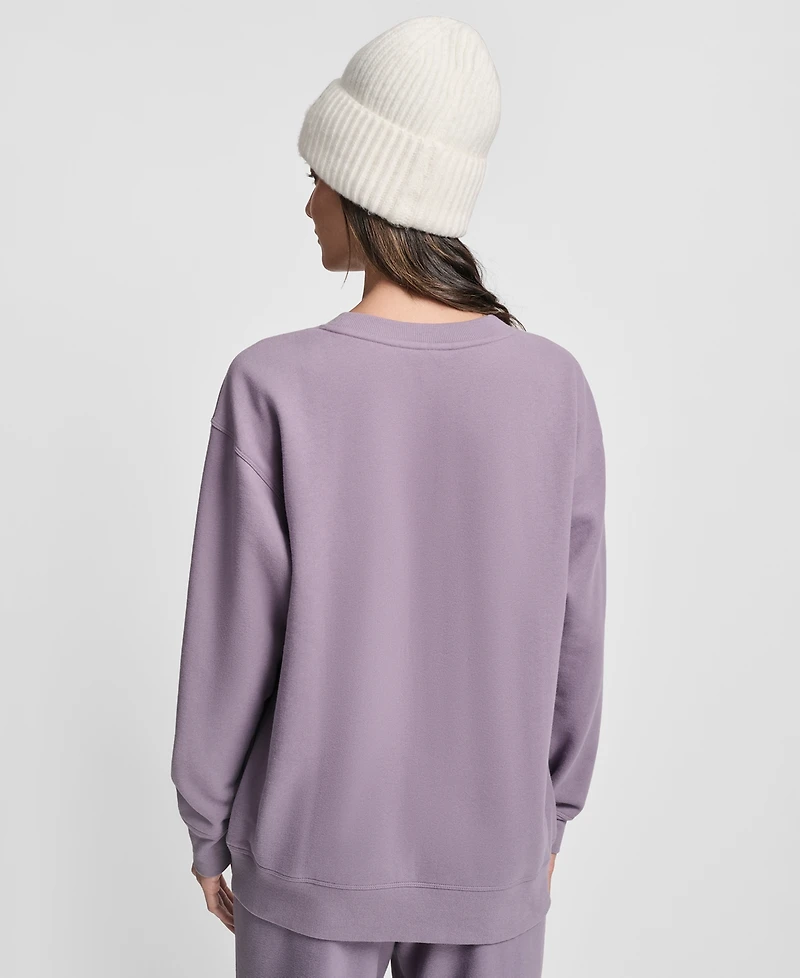 Dkny Women's Transfer Logo Crew Neck Sweatshirt