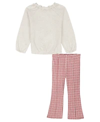 Kids Headquarters Girls Toddler 4T-6X Long-Sleeve Top and Pants, 2-Piece Set