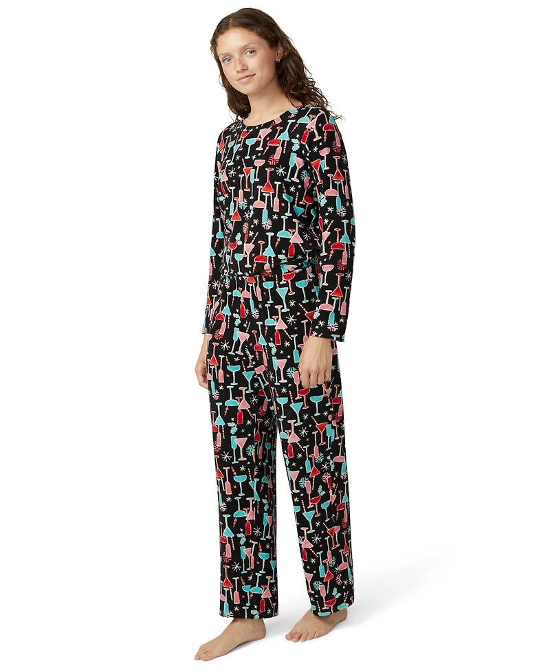 Hue Women's Waffle Fleece Pajama Set