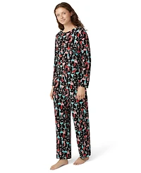 Hue Women's Waffle Fleece Pajama Set