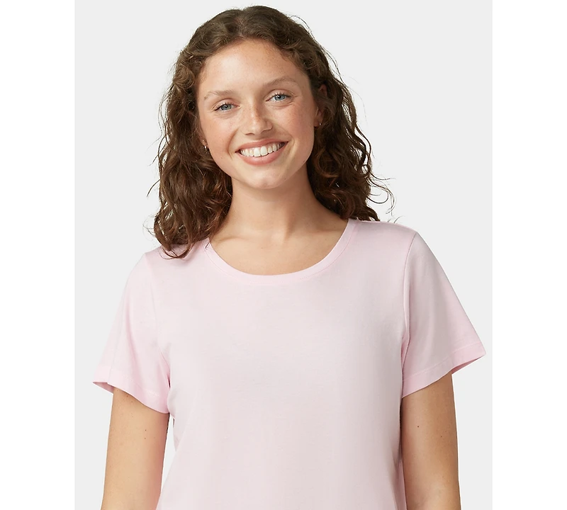 Hue Women's Solid Short-Sleeve Scoop-Neck Pajama T-Shirt