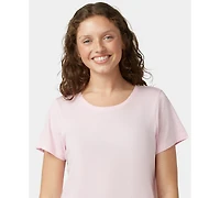 Hue Women's Solid Short-Sleeve Scoop-Neck Pajama T-Shirt