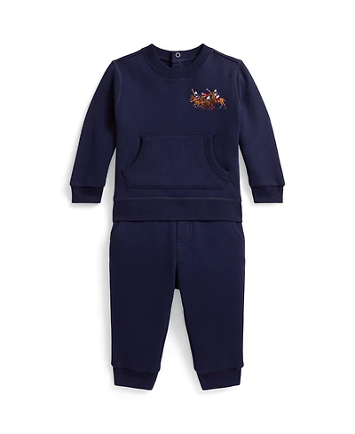 Polo Ralph Lauren Baby Boys Long-Sleeve Sweatshirt and Pants, 2-Piece Set