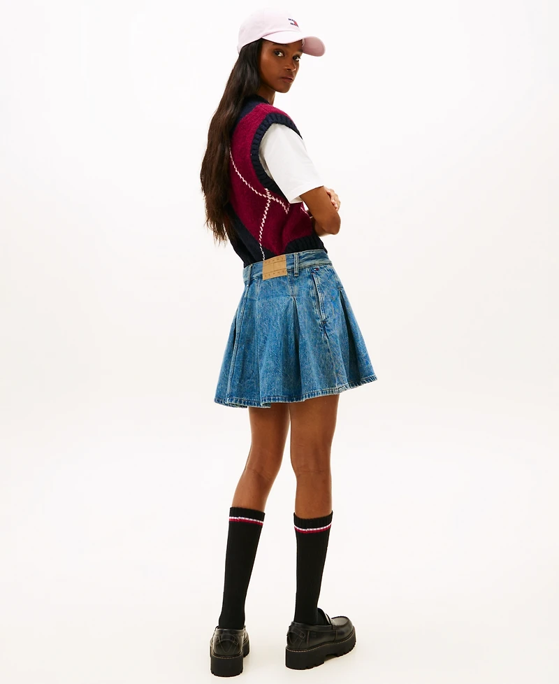 Tommy Jeans Women's Pleated Mini Skirt