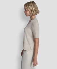 Dkny Women's V-Neck Short-Sleeves Sweater