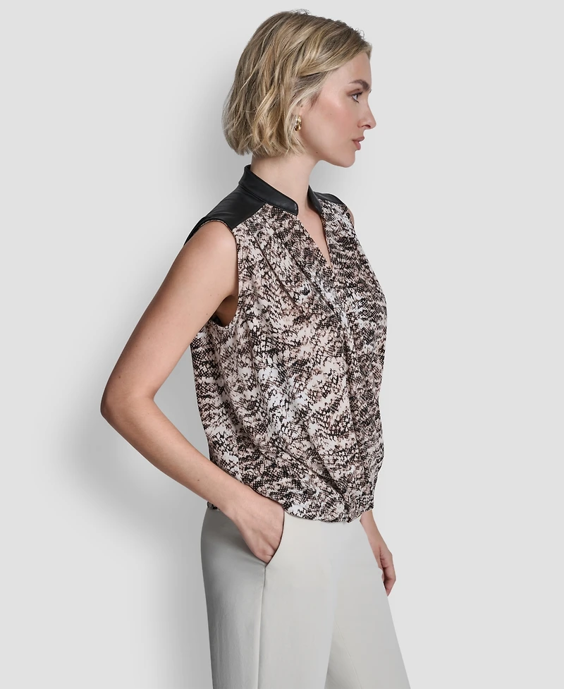 Dkny Women's V-Neck Cross Over Top