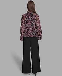 Bcbg Women's V-Neck Long-Sleeve Top