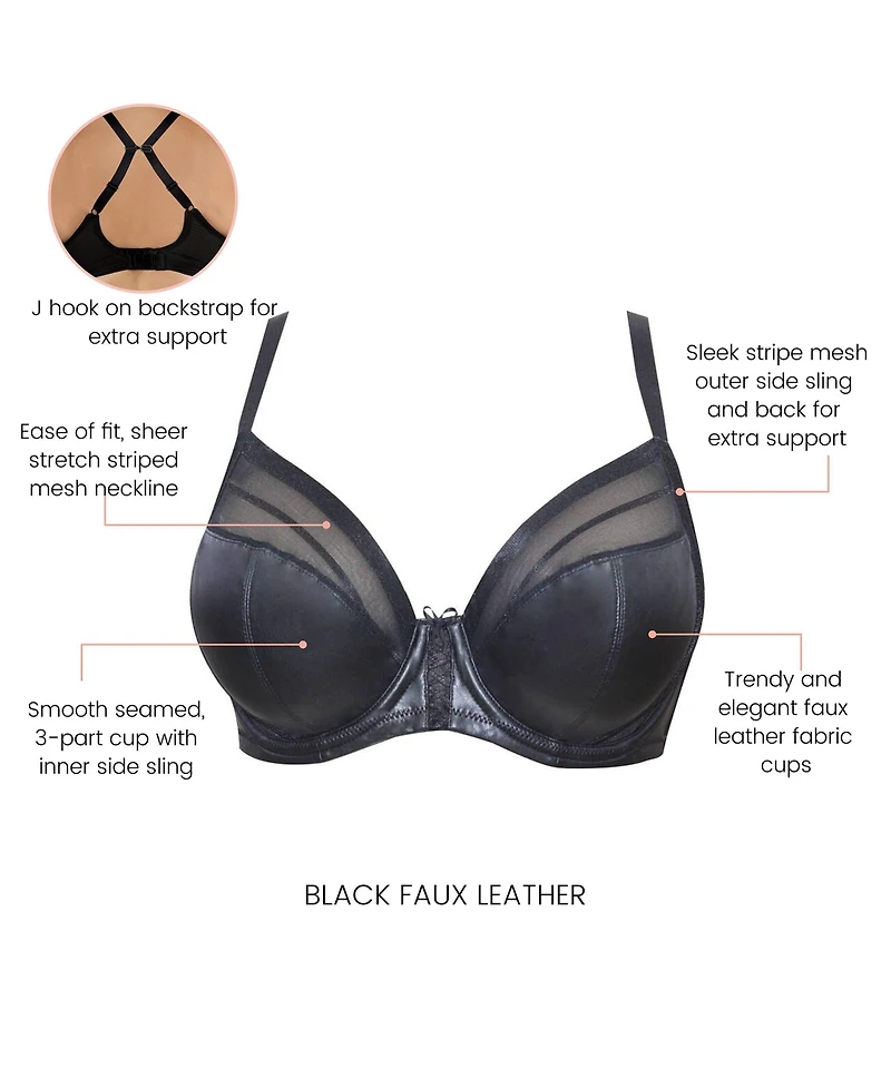 Parfait Women's Stevie Unlined Wired Cosplay-Inspired Bra, Black
