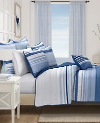 Royal Court Carson Multi-Stripe 3-Pc. Quilt Set, Full/Queen