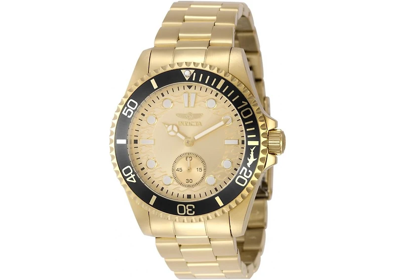 Invicta Men's 49428 Pro Diver Quartz VD78 Gold Dial Watch
