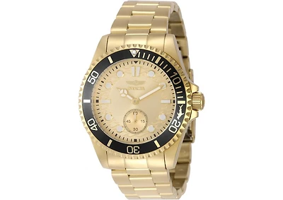 Invicta Men's 49428 Pro Diver Quartz VD78 Gold Dial Watch
