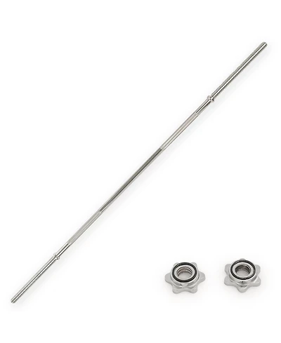 Sunny Health & Fitness 60" Standard Barbell with Star-lock collars, 300 lbs weight capacity