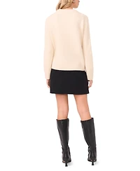 Vince Camuto Women's Heart Motif Crewneck Sweater