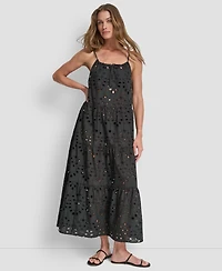 Dkny Women's Tiered Maxi Dress Swim Cover-Up