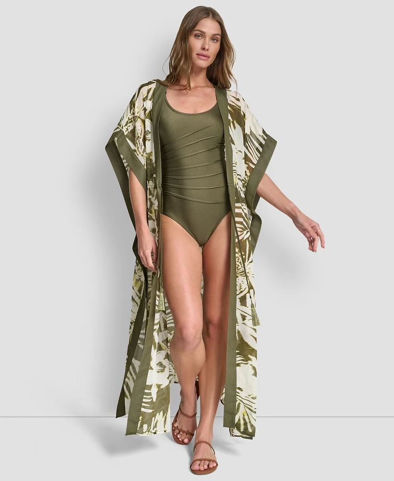 Dkny Women's Tie-Front Cover-Up Kaftan
