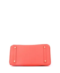 Pre-Owned HERMES Birkin 30 Handbag Red Epsom with Gold Hardware