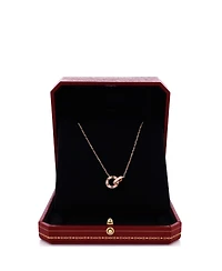 Pre-Owned Cartier Love Interlocking Pave Necklace
