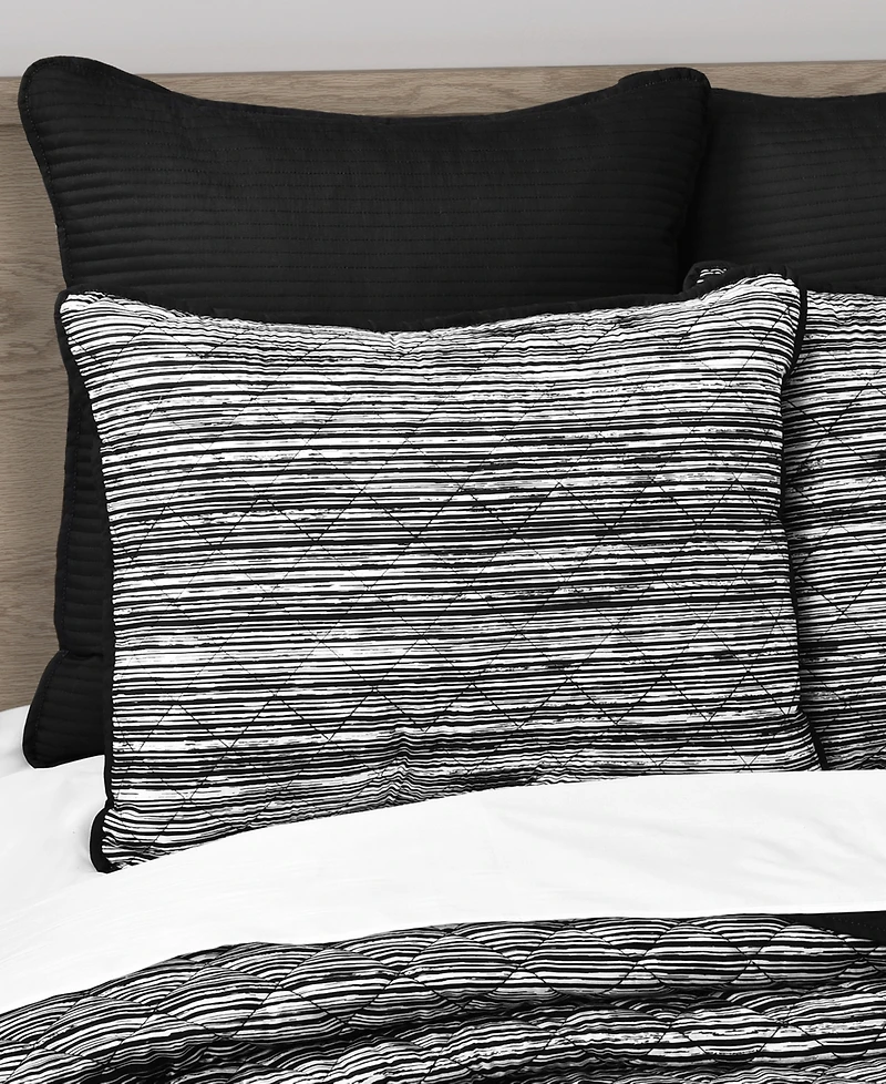 Royal Court Dalton Sleek Stripe 3-Pc. Quilt Set, King/California King