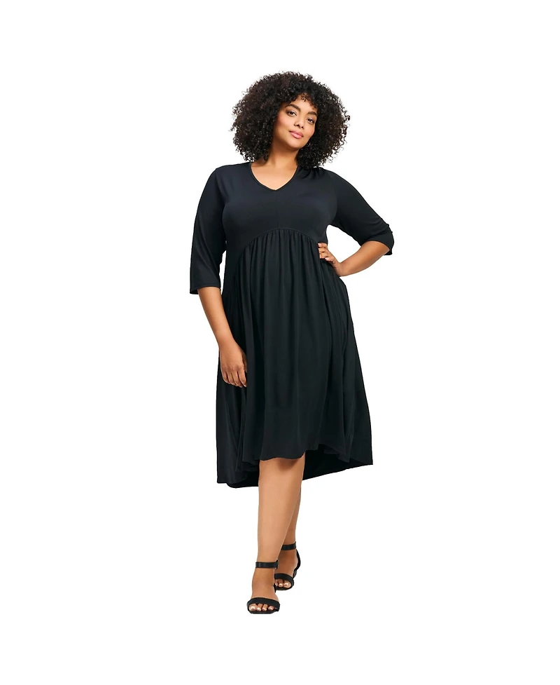 Avenue Women's Valery V-Neckline Ity Jersey Dress.