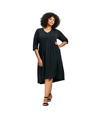 Avenue Women's Valery V-Neckline Ity Jersey Dress.