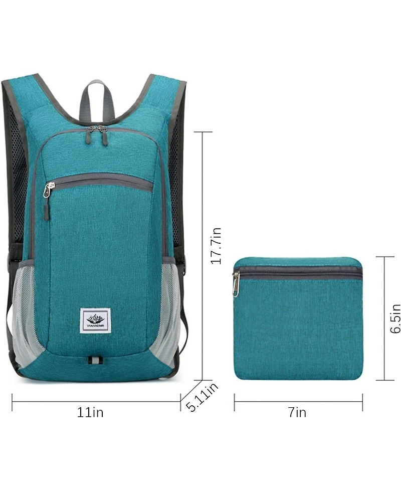 Urbanmax Hiking Backpack 15L Small Travel Lightweight Foldable Daypack Packable Camping Backpacks for Women Men