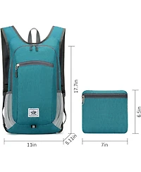 Urbanmax Hiking Backpack 15L Small Travel Lightweight Foldable Daypack Packable Camping Backpacks for Women Men