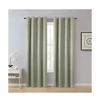 Thermaplus Paris 100% Blackout Window Treatment Grommet Curtain Panel for Bedroom Livingroom 52" x 108" Taupe