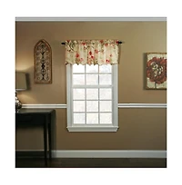 Ellis Curtain Balmoral Floral Print Semi Sheer Valance Curtain 48-Inch-by-15-Inch