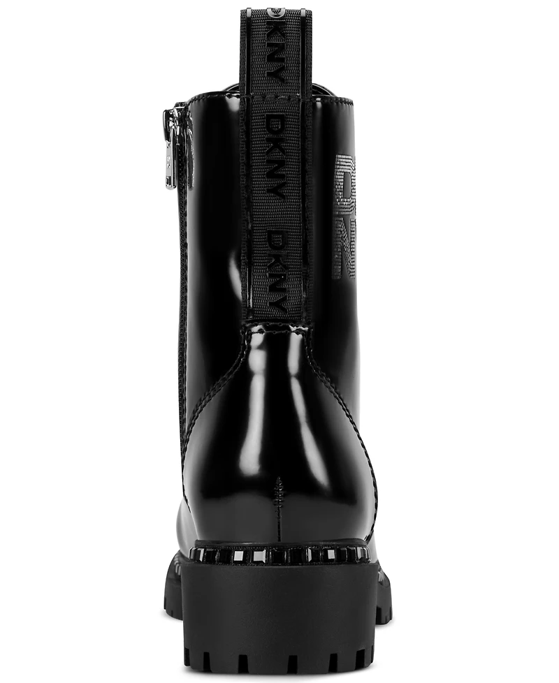 Dkny Women's Rufus Sequins Lace Up Lug Booties