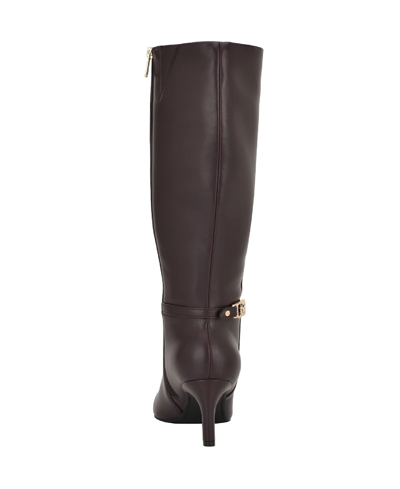 Tommy Hilfiger Women's Janyze Side Zip Pointed Toe Dress Boots