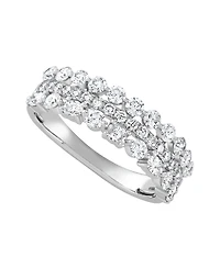 Macy's Multi Row Band Ring (1-1/4 ct. t.w.) in 14k White Gold
