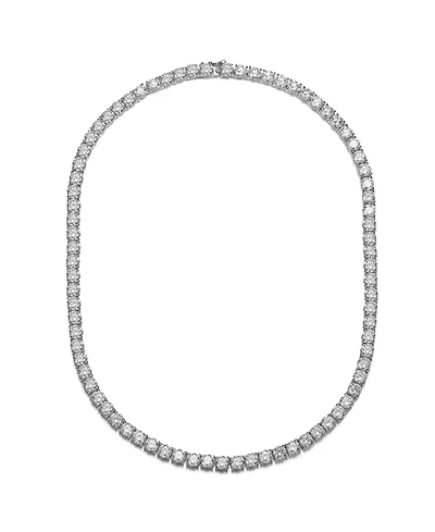 Rachel Glauber 4mm Tennis Necklace with Clear Cubic Zirconia for Women